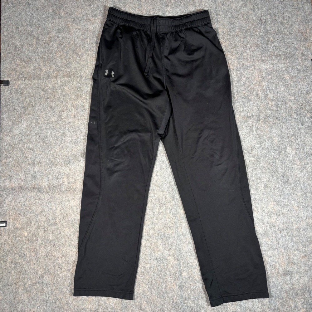 Under Armour Track Pants Mens M Black 1255902 Athletic Training Drawstring *READ